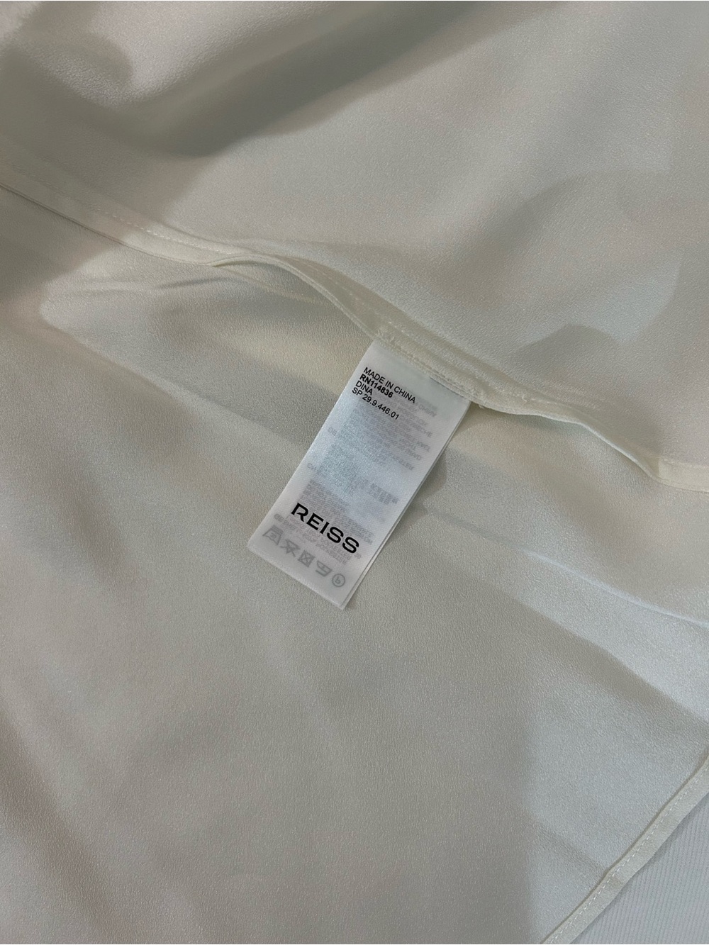 REISS Dina Waisted Midi Dress UK10/US6 Ivory Classic Party Event - Picture 8 of 9